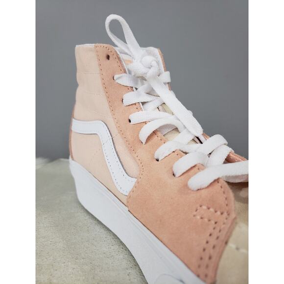 VANS Sk8-Hi Tapered Sneaker Platform Suede Peach Canvas Casual Women VN0A5JMKB0D - Picture 5 of 8